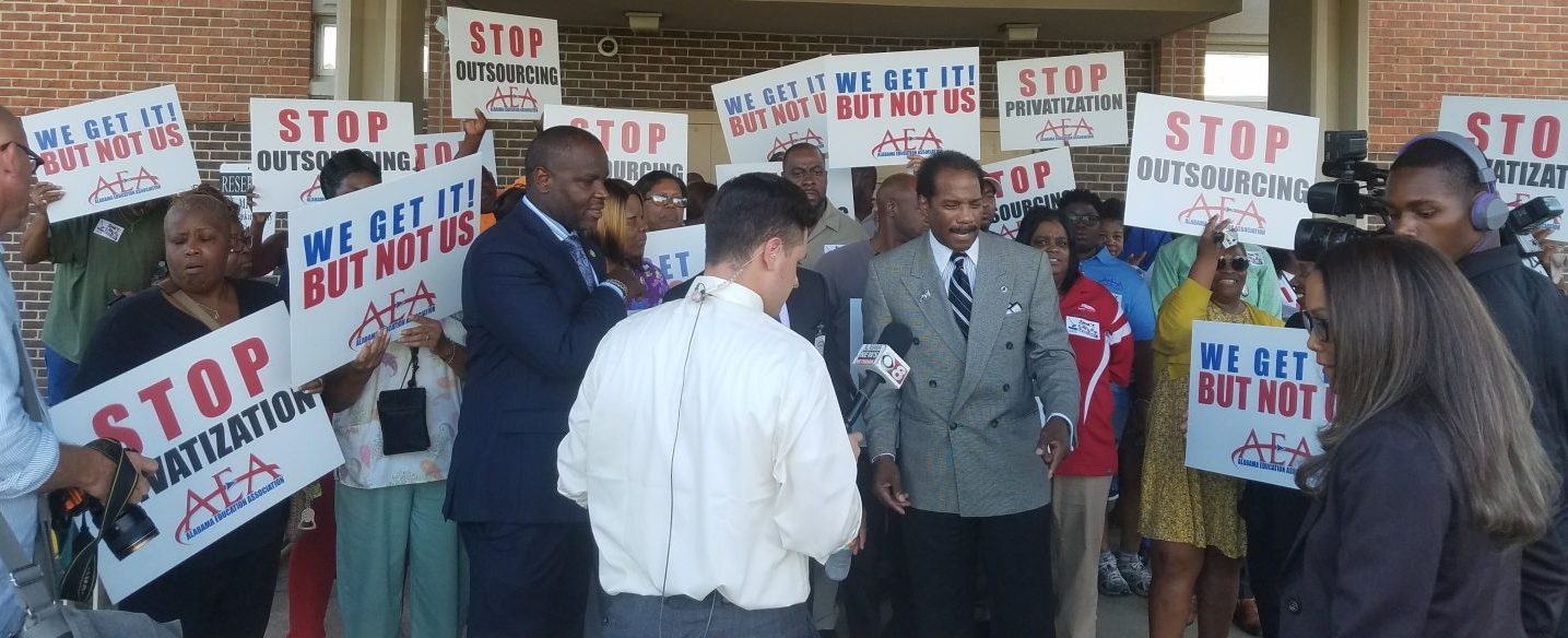 Montgomery schools custodians stage protest