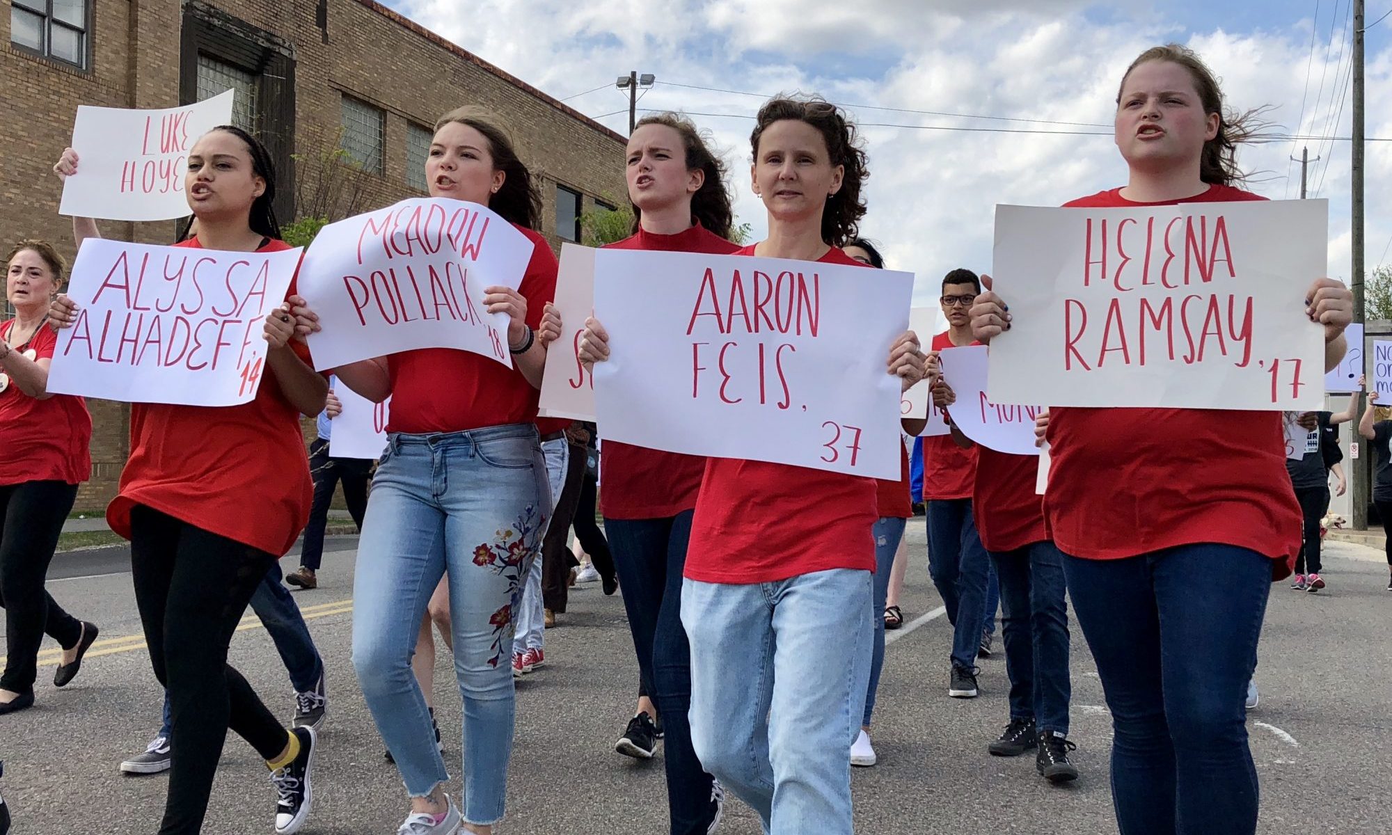 Student protests about gun violence
