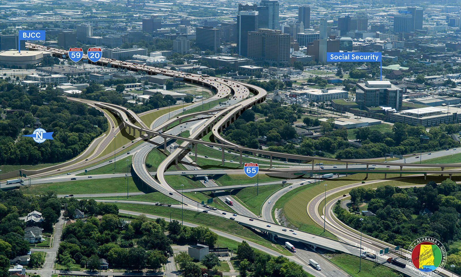 I-20/59 through downtown Birmingham closes for a year