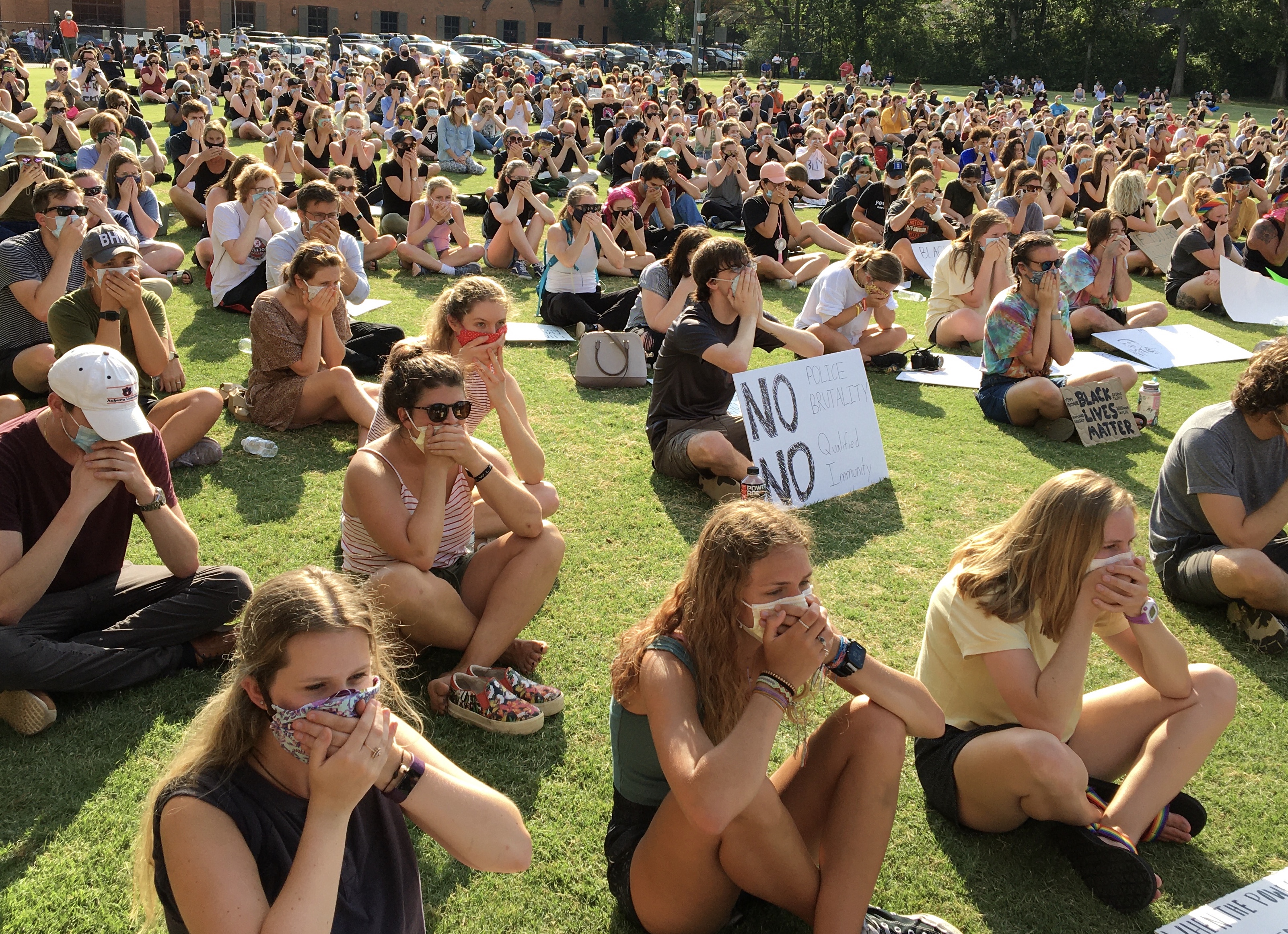 Hundreds show for Mountain Brook protest over police brutality, death of George Floyd