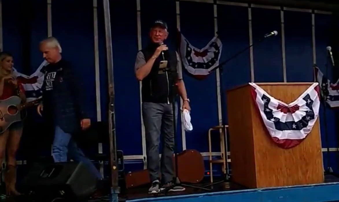 Tuberville speaks to Trump truck parade