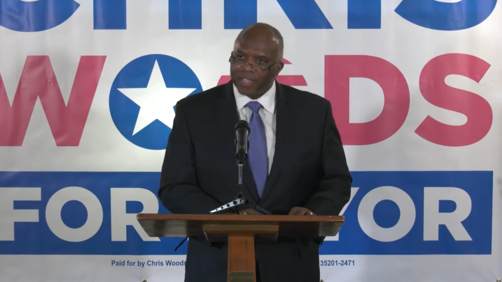 Chris Woods announces his candidacy for mayor of Birmingham