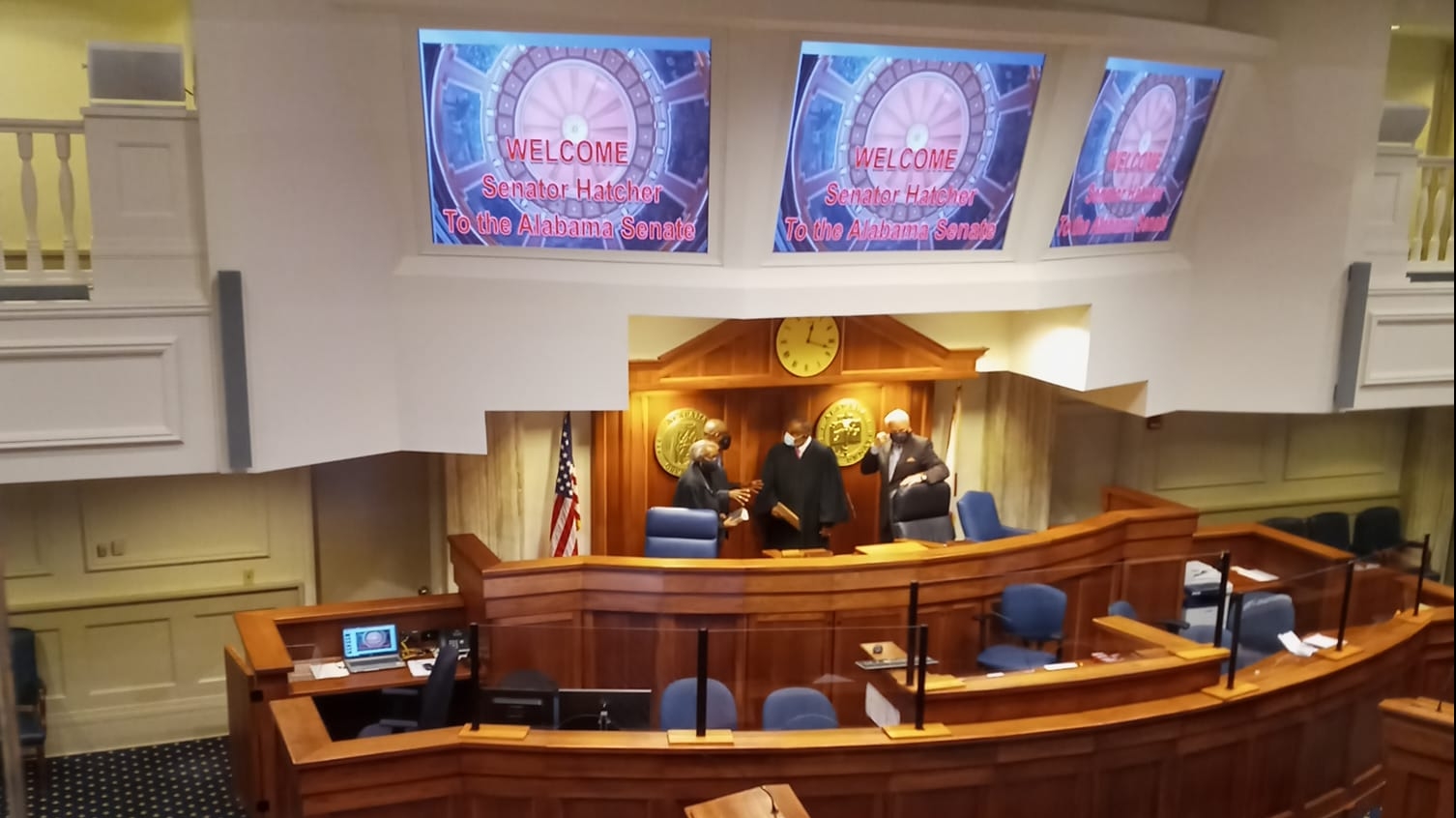 Senators Reed, Singleton welcome Kirk Hatcher to the Senate