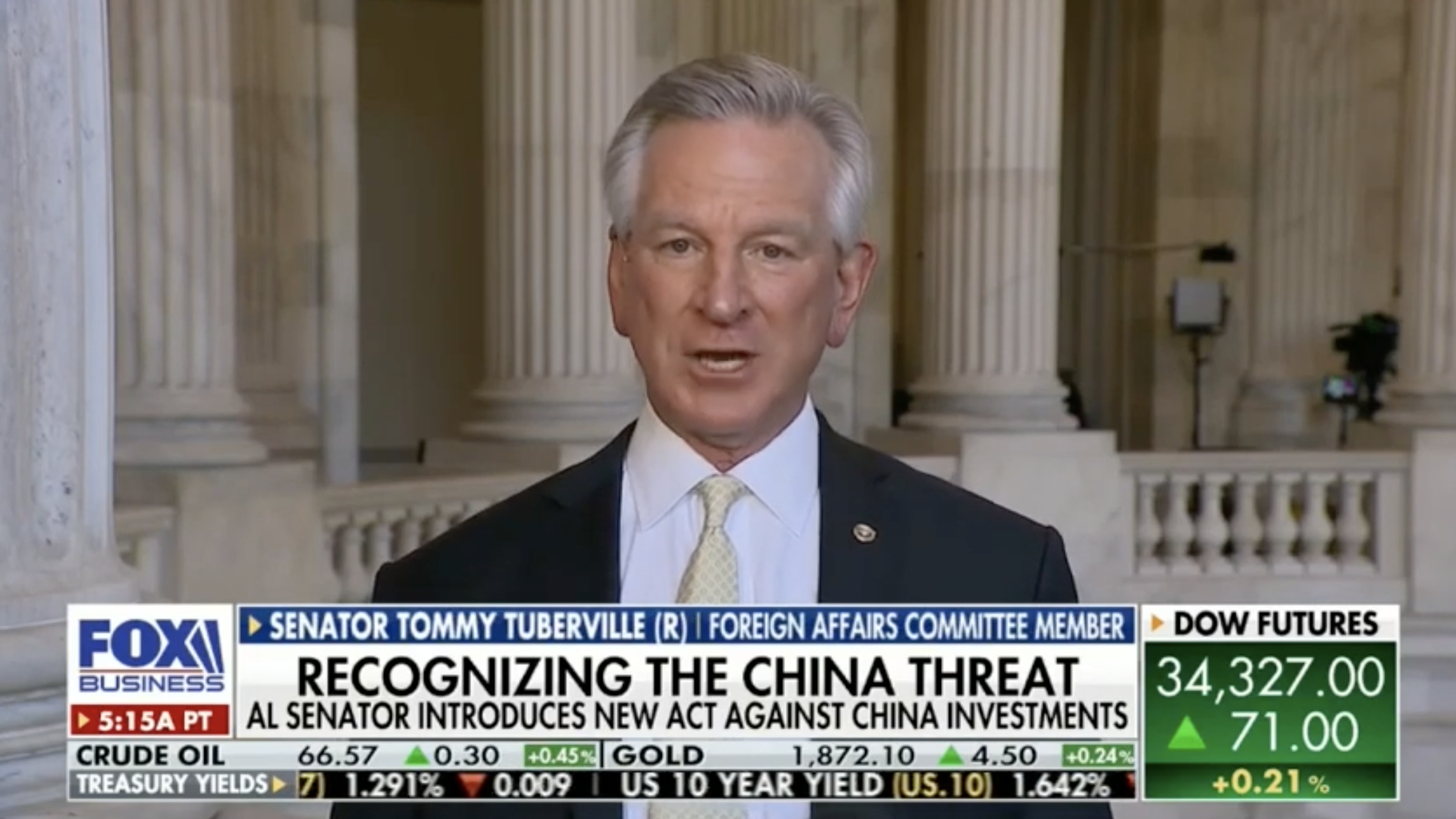 Tuberville introduces bill to prohibit TSP investment in Chinese companies