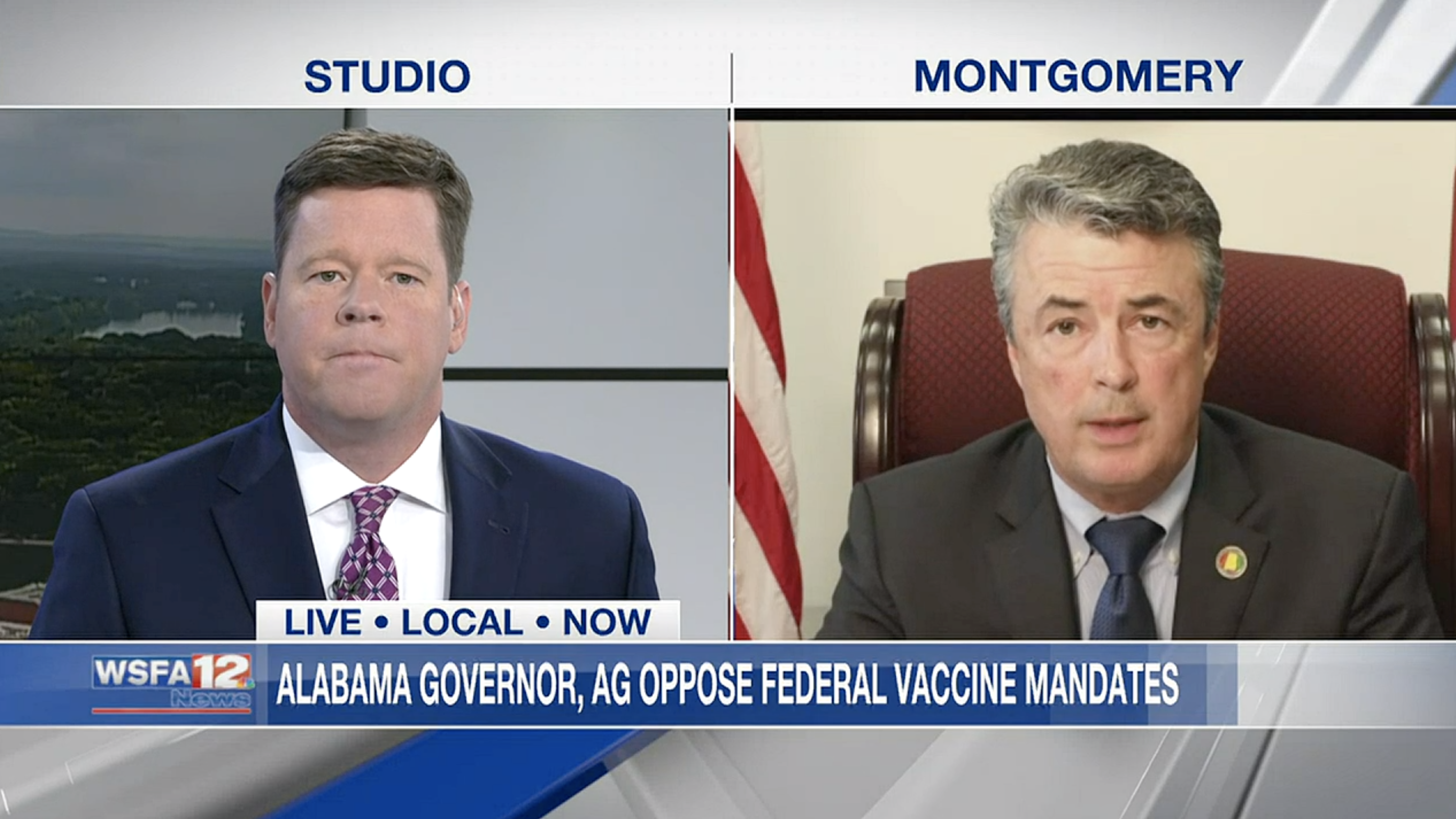 News anchor used facts to interview Steve Marshall. An actual discussion happened