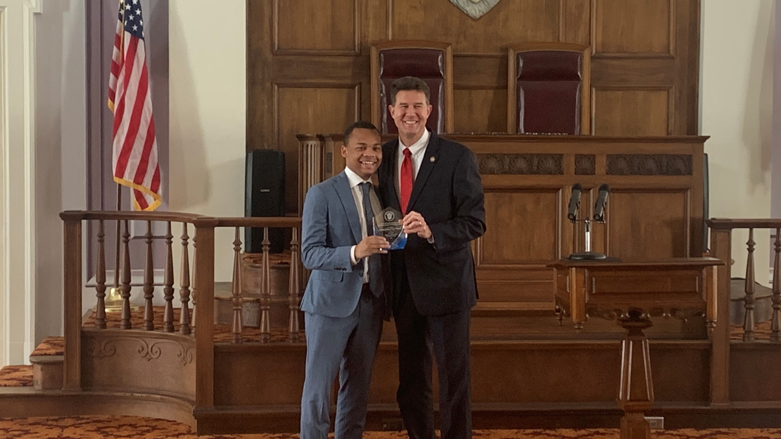 C.J. Pearson receives John Lewis Youth Leadership Award