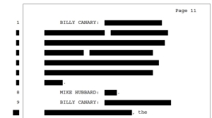 Redactions in Hubbard case no surprise