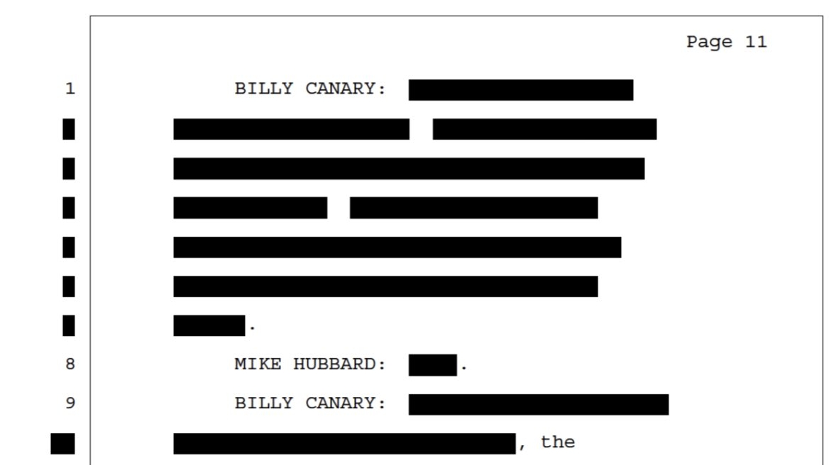 Redactions in Hubbard case no surprise