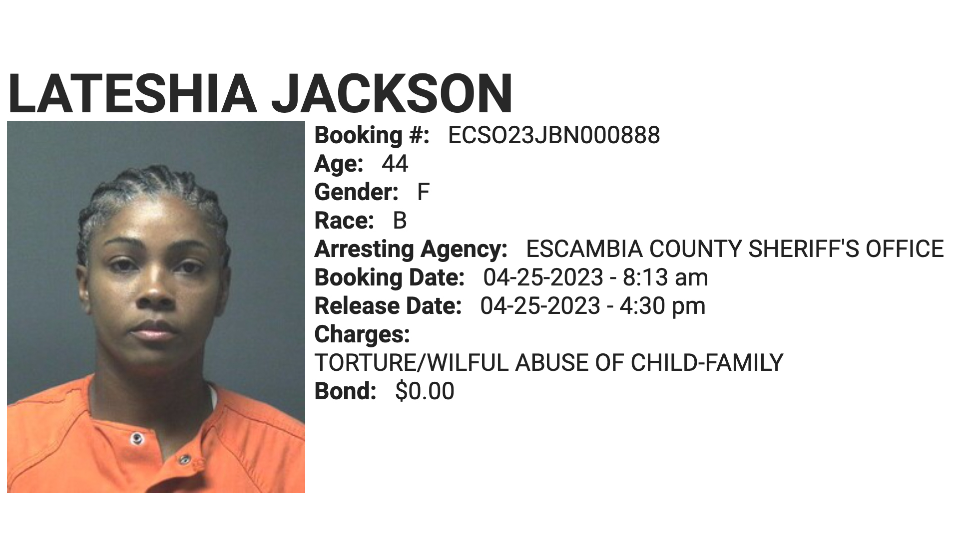 ADOC officer arrested and charged with abuse of a child