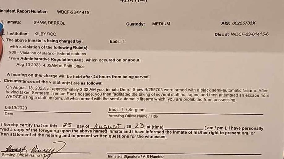 New information reveals ADOC contradictions regarding August “security incident”