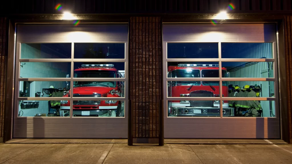 Parked Fire Trucks
