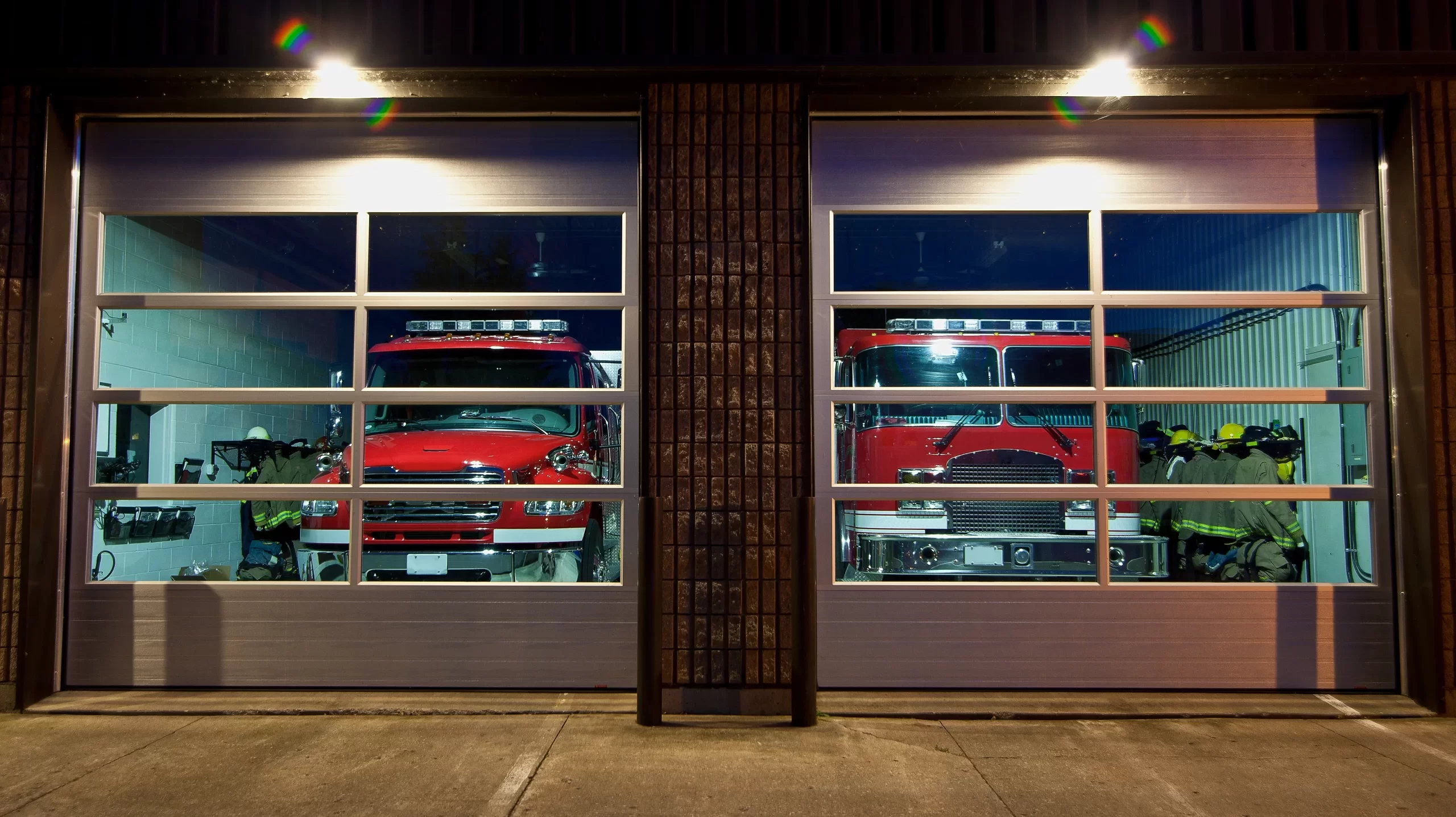 Parked Fire Trucks