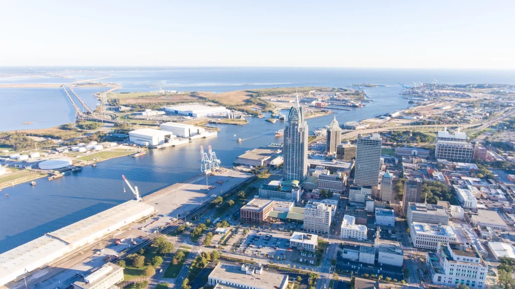 Aerial photo of Mobile, Alabama