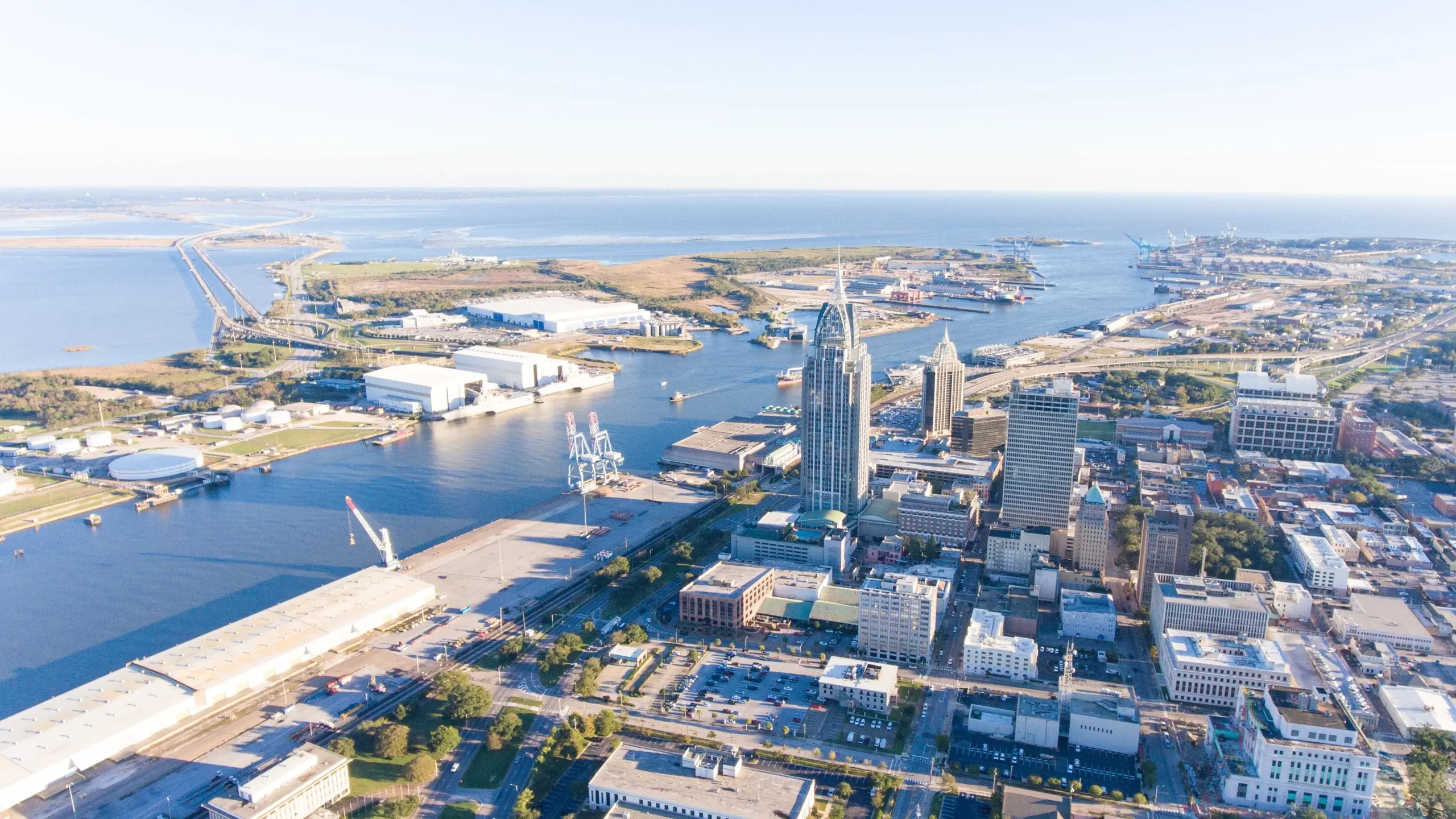 Aerial photo of Mobile, Alabama