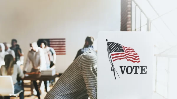 People voting election poll