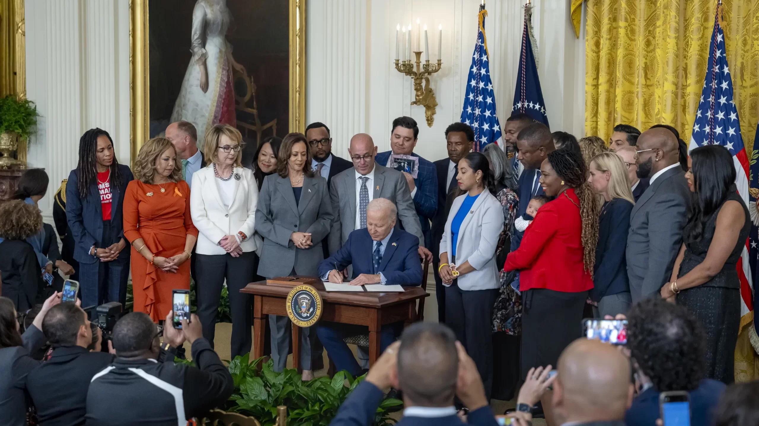 Mayor Woodfin joins Biden, Harris to sign executive order against gun violence