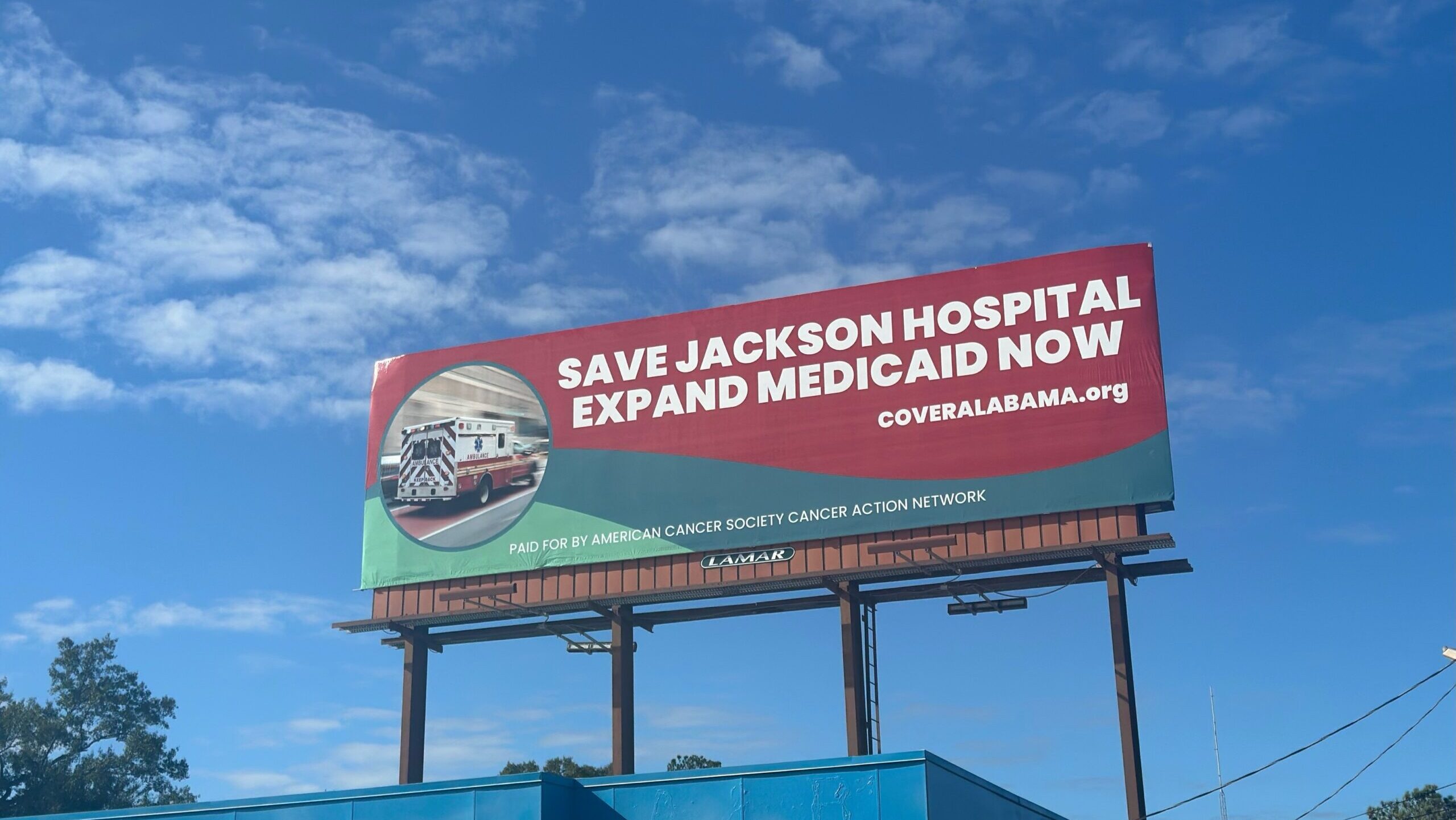 New billboard urges Medicaid expansion to save Alabama hospitals