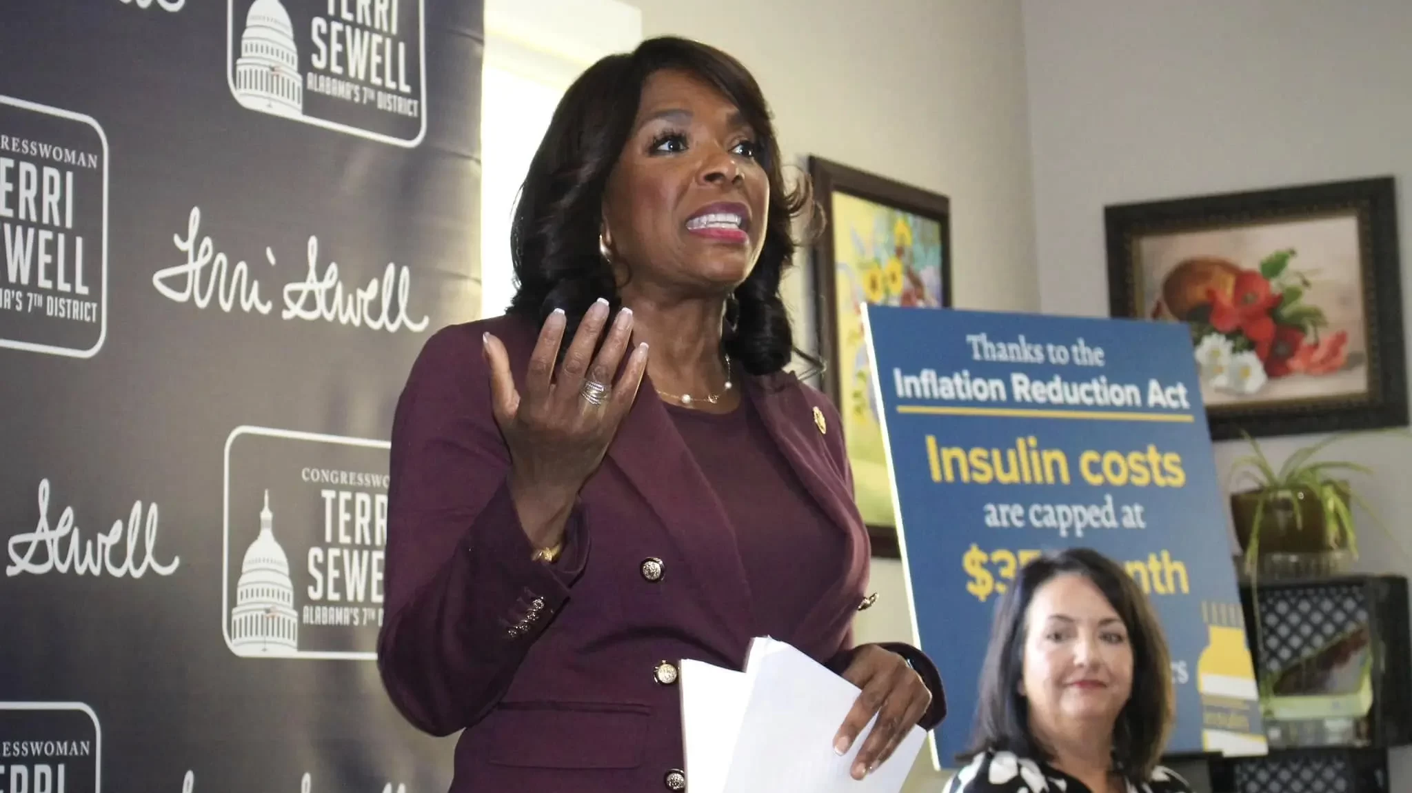 Sewell talks federal funding cuts at Lowndes County town hall