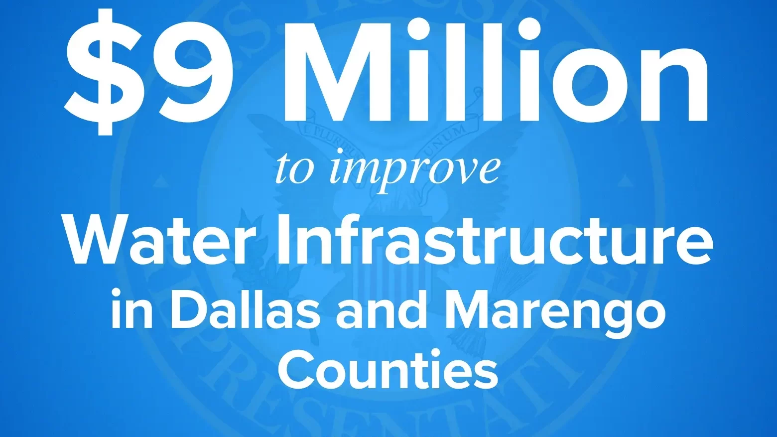 Rep. Sewell announces $9 million in water infrastructure investments