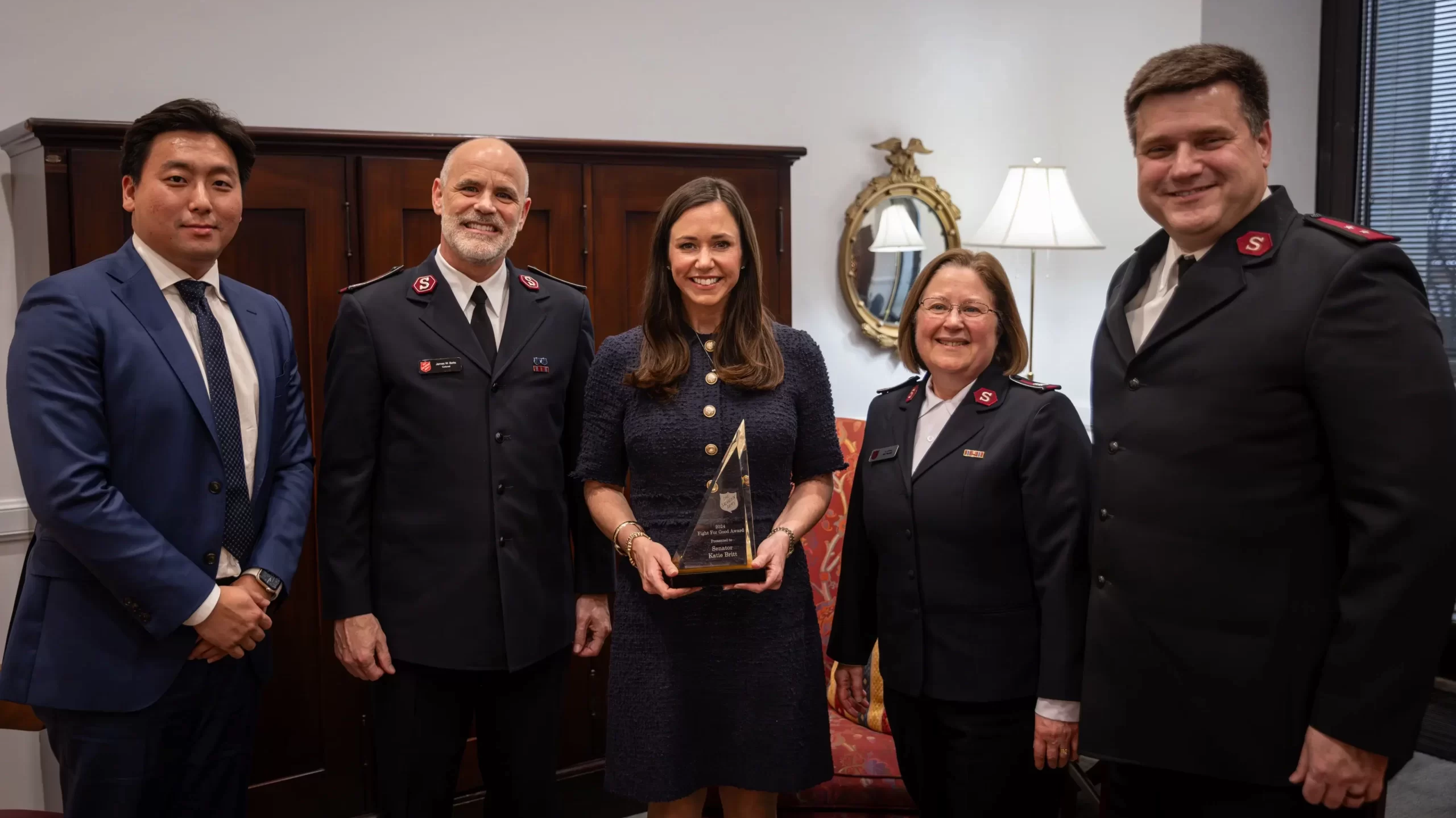 Sen. Britt receives Salvation Army’s “Fight for Good” Award