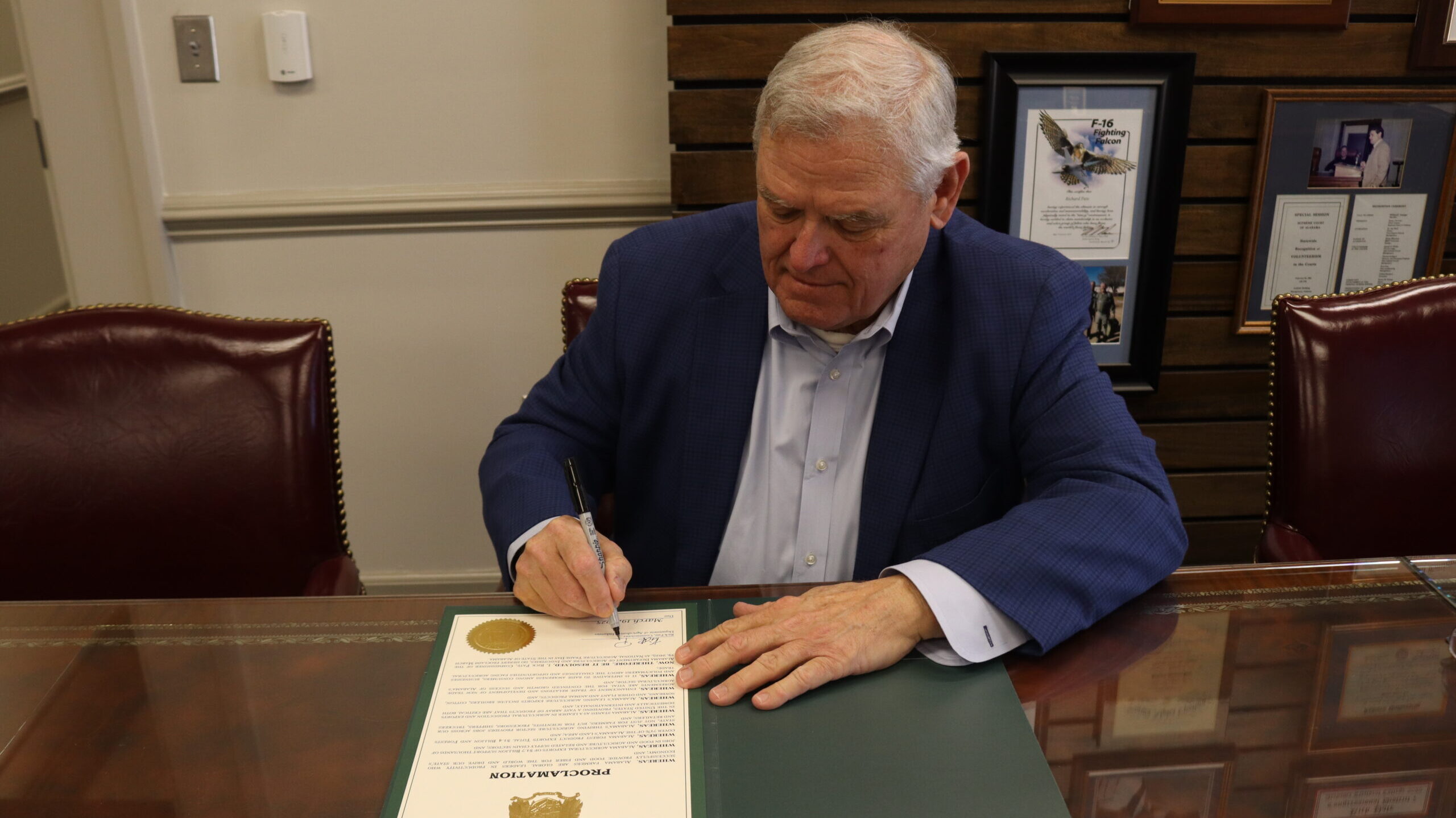 Commissioner Rick Pate declares March 19 as National Agriculture Trade Day in Alabama