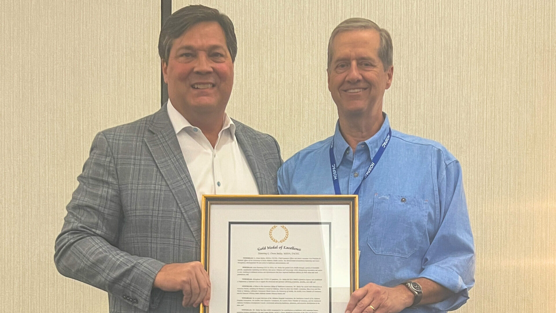 USA Health CEO Owen Bailey honored with Alabama Hospital Association’s Gold Medal