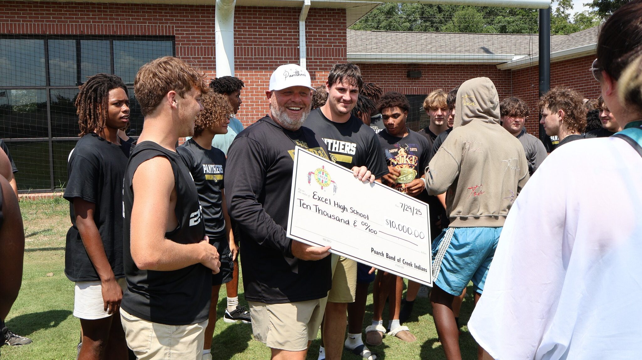 Poarch Creek Indians donate $10,000 to furnish Excel High School field house expansion