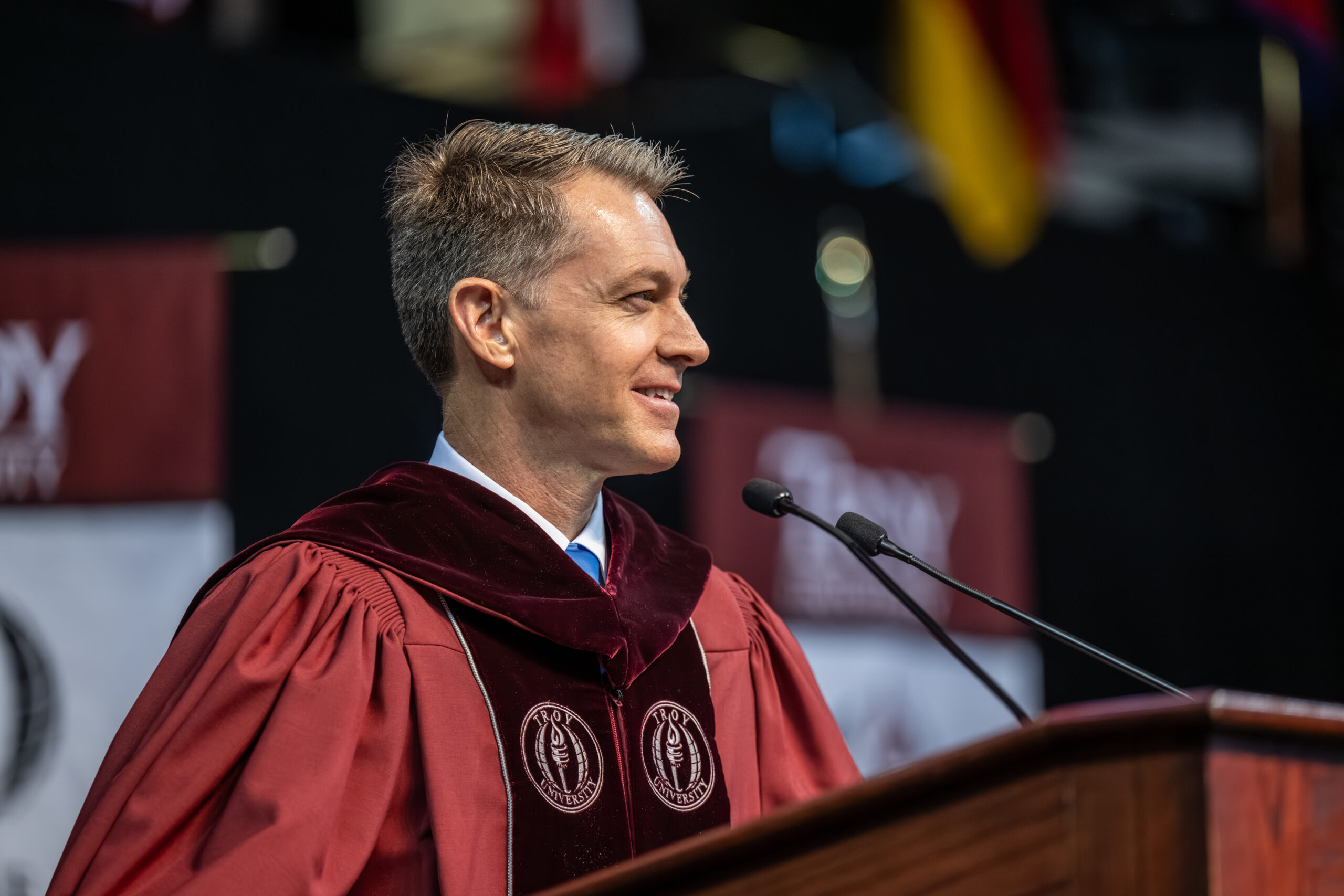Secretary of State Wes Allen delivers commencement address at Troy University