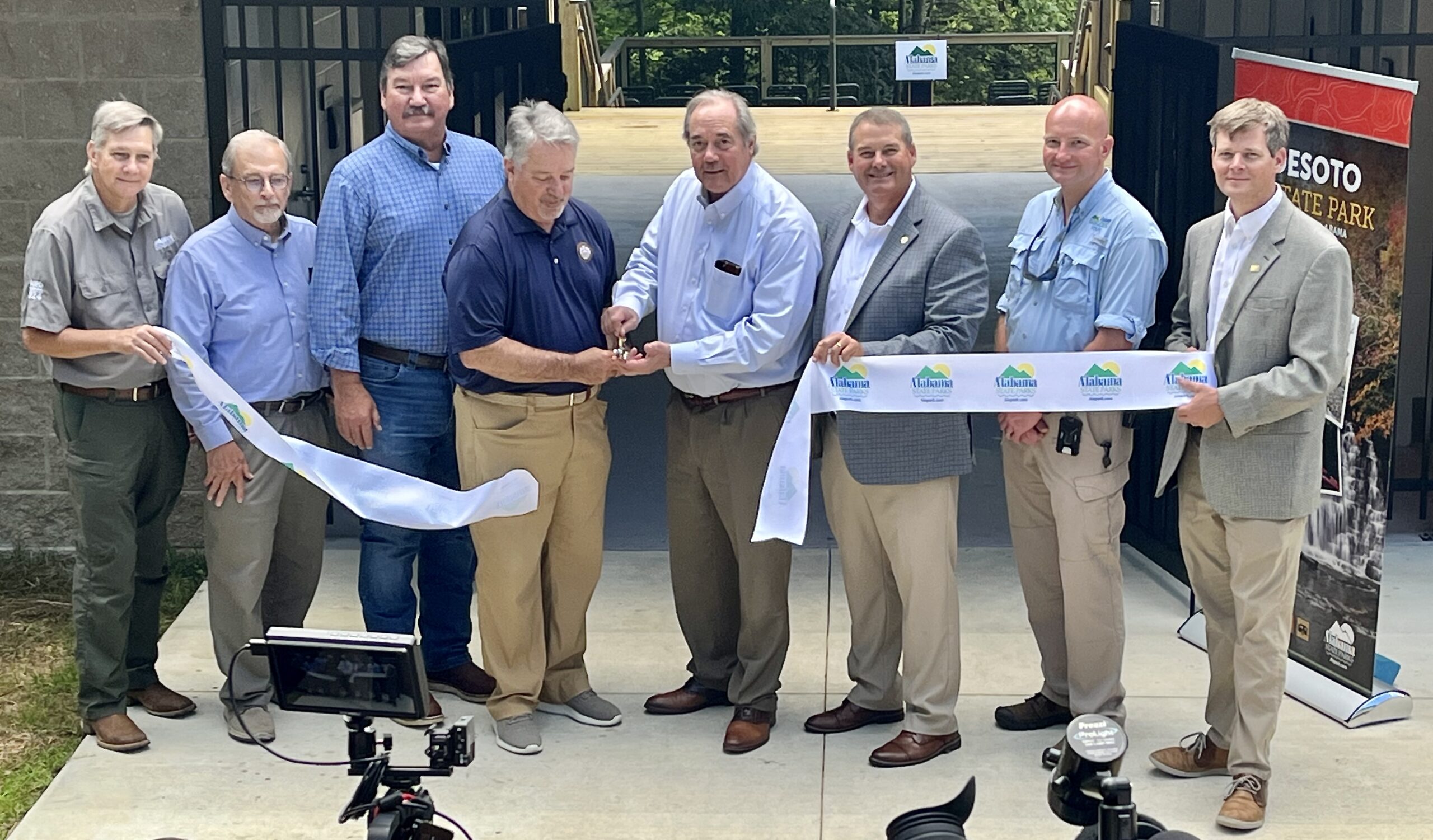 DeSoto State Park cuts ceremonial ribbon for upgraded pool facility