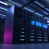 Working Data Center Full of Rack Servers and Supercomputers, Mod