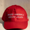 A Make America Great Again baseball hat.