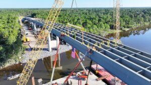 Final steel girders placed on new Gulf Shores bridge, completion on track