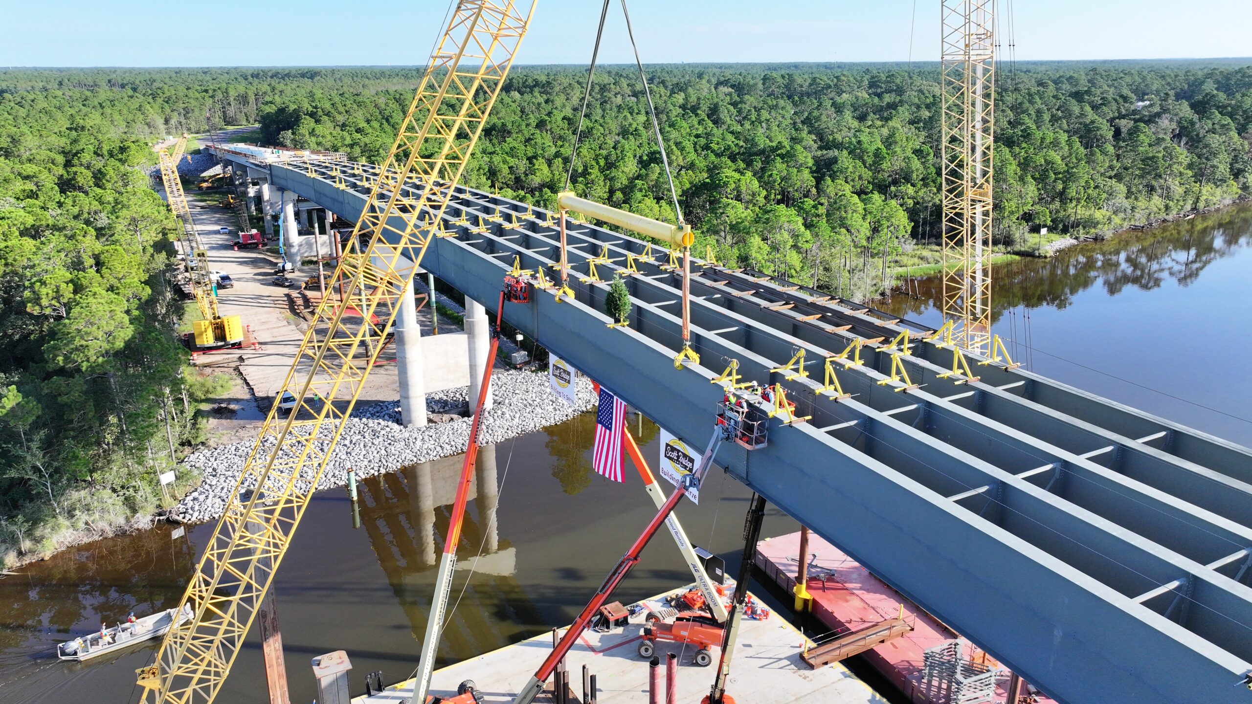 Final steel girders placed on new Gulf Shores bridge, completion on track