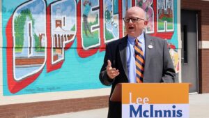 Democratic Congressional aspirant Lee McInnis explains his candidacy