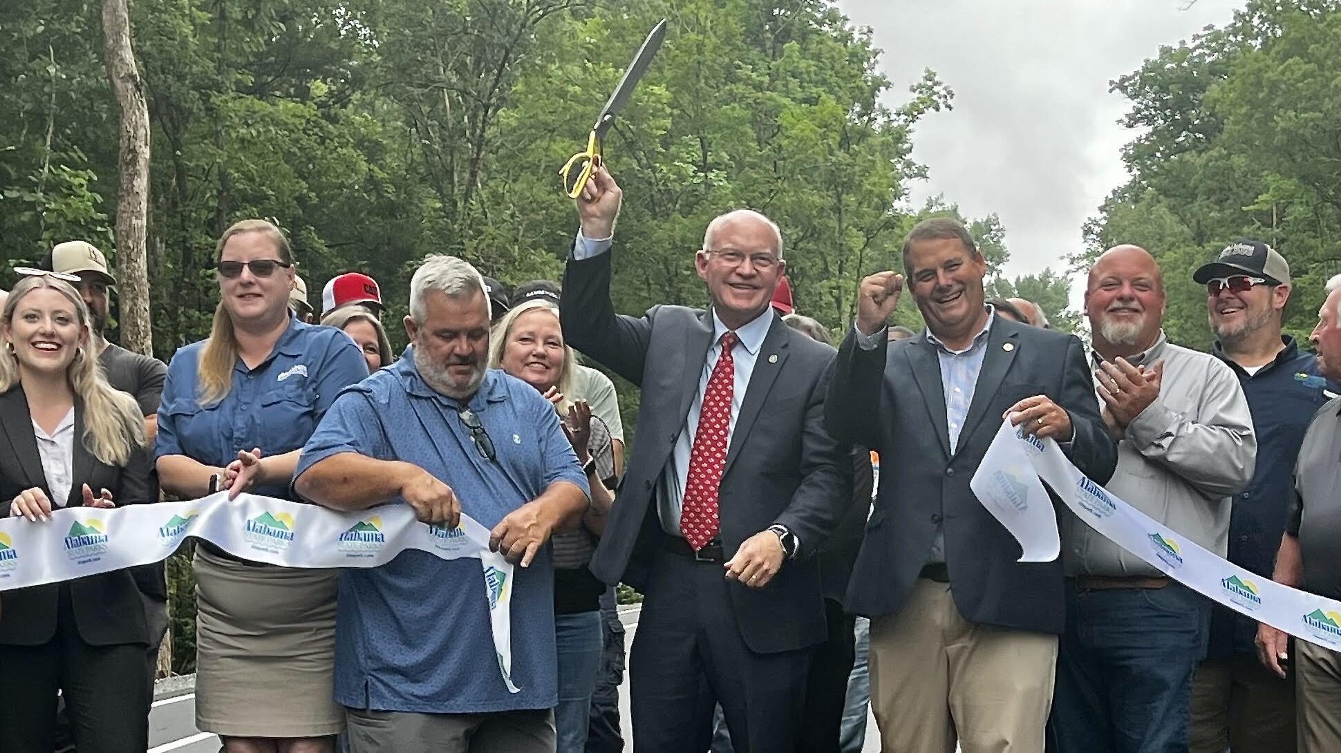 Rickwood Caverns State Park celebrates completion of new road, addition of new playground